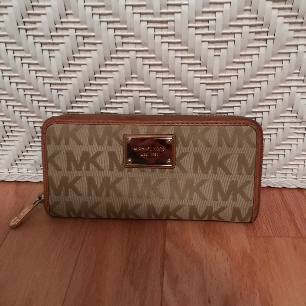Michael Kors Brown Monogram Long Wallet