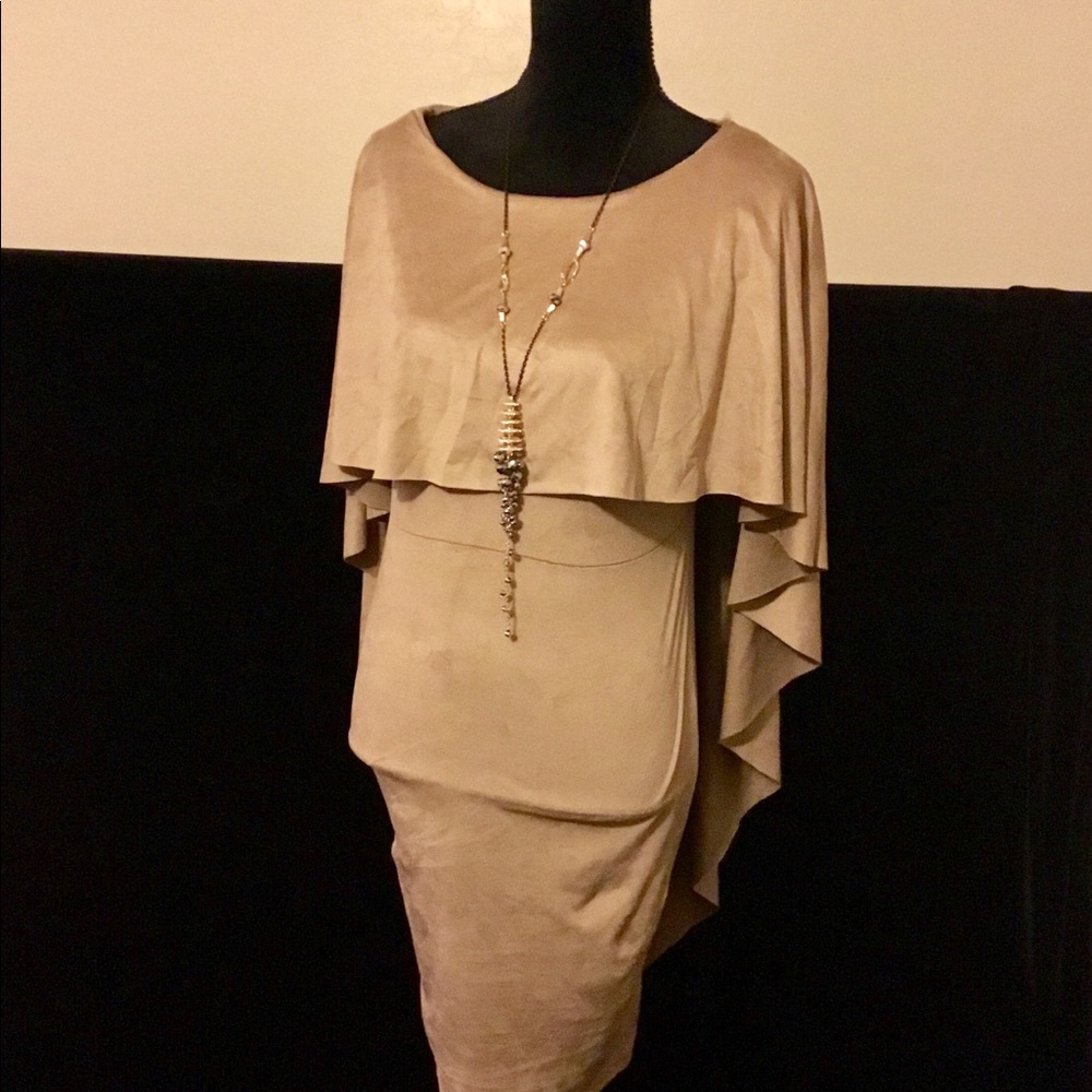 Auditions Women Beige Dress - Large