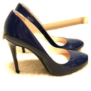 Authentic Navy Blue Patent Leather Heels