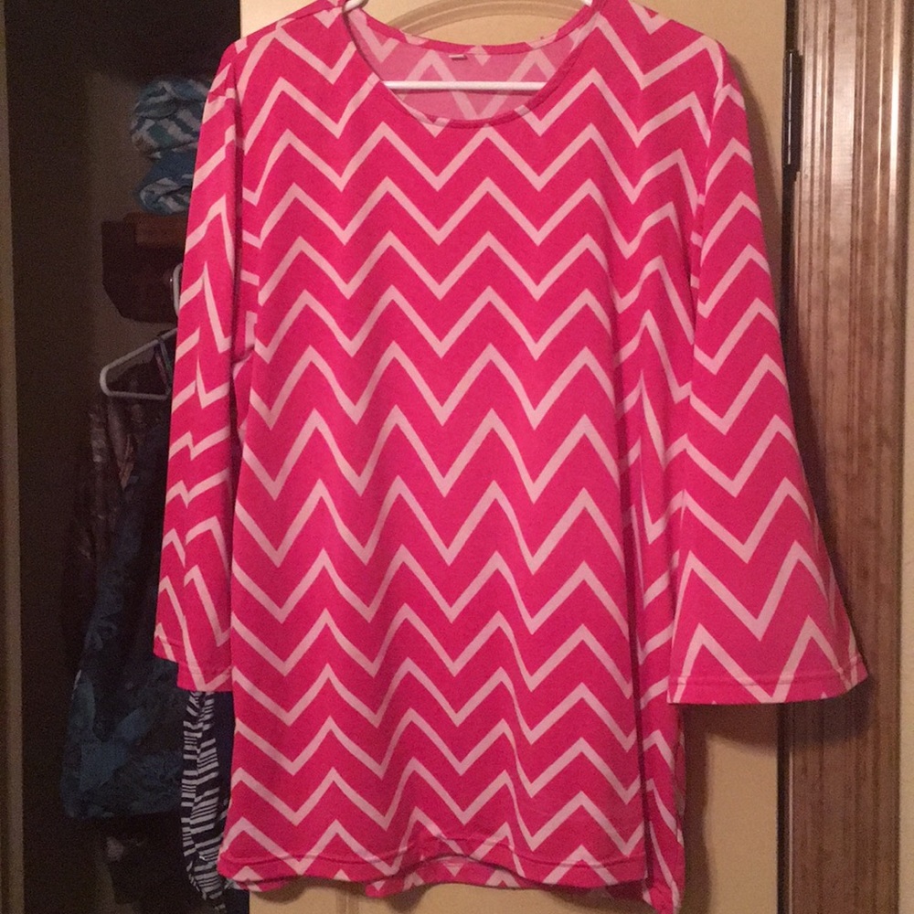 pink chevron women’s shirt