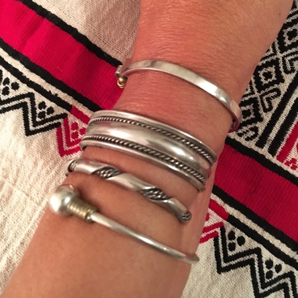 Vintage Sterling Cuff Bracelets Sold Separately - Picture 5 of 7