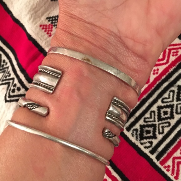 Vintage Sterling Cuff Bracelets Sold Separately - Picture 6 of 7