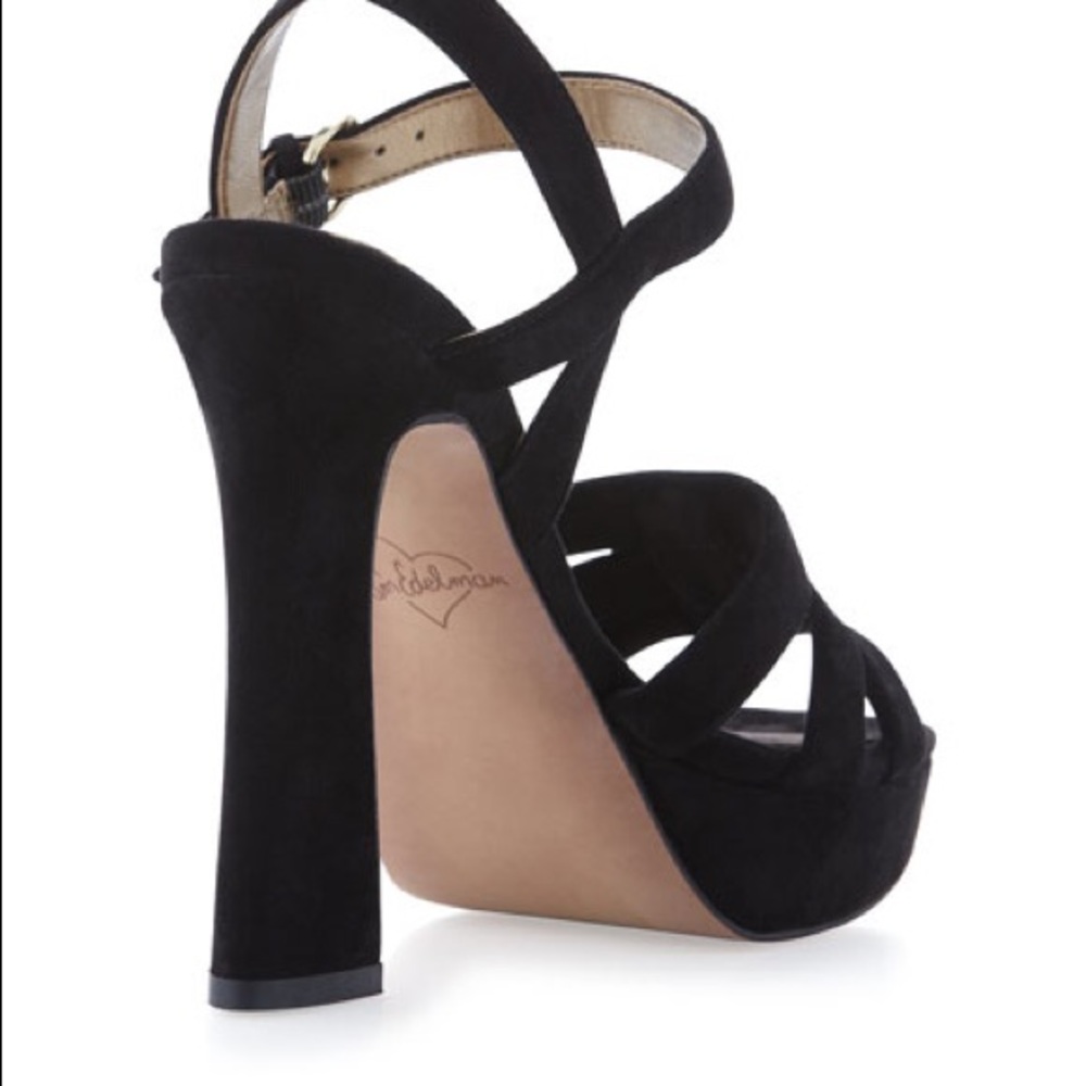 HPx3• SAM ENDELMAN •“TARYN” velvety Platform heels - Picture 4 of 5