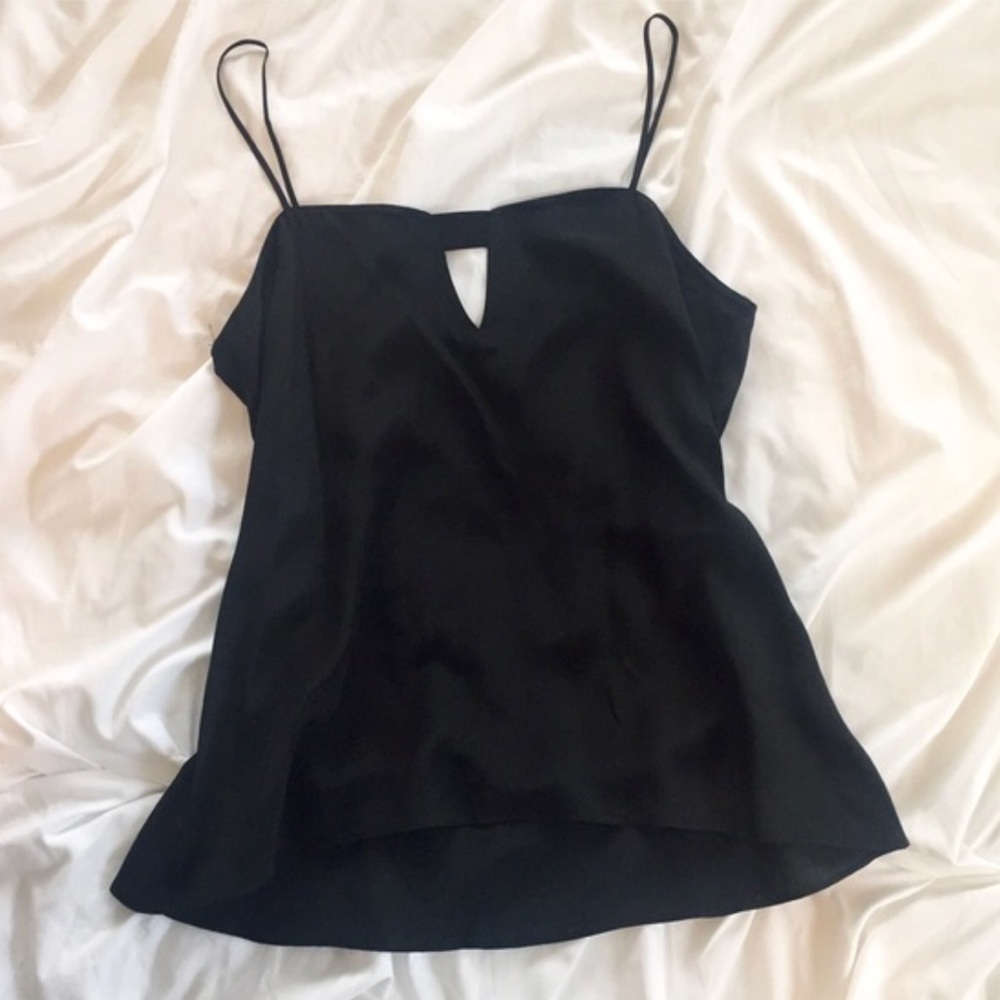 Rory Beca 2017 Black silk keyhole top