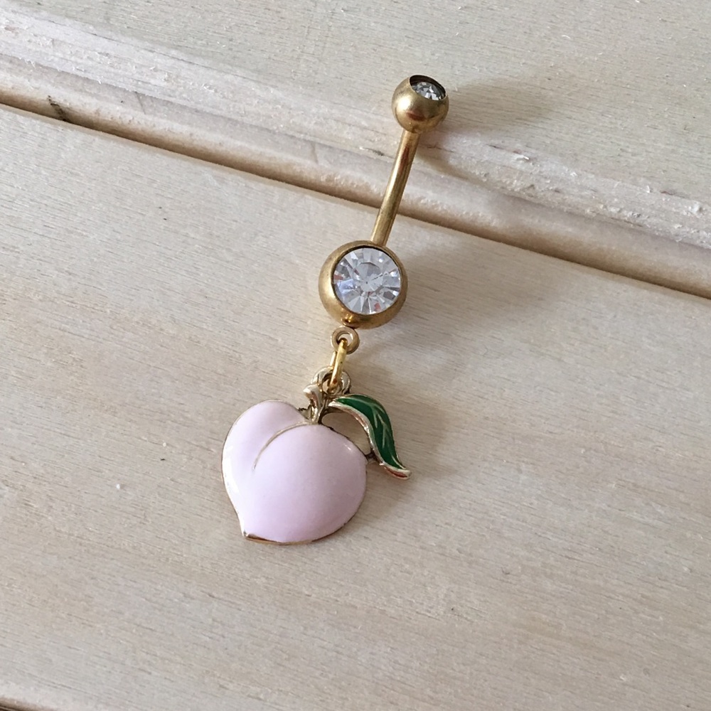 🍑 Peach Belly Button Ring