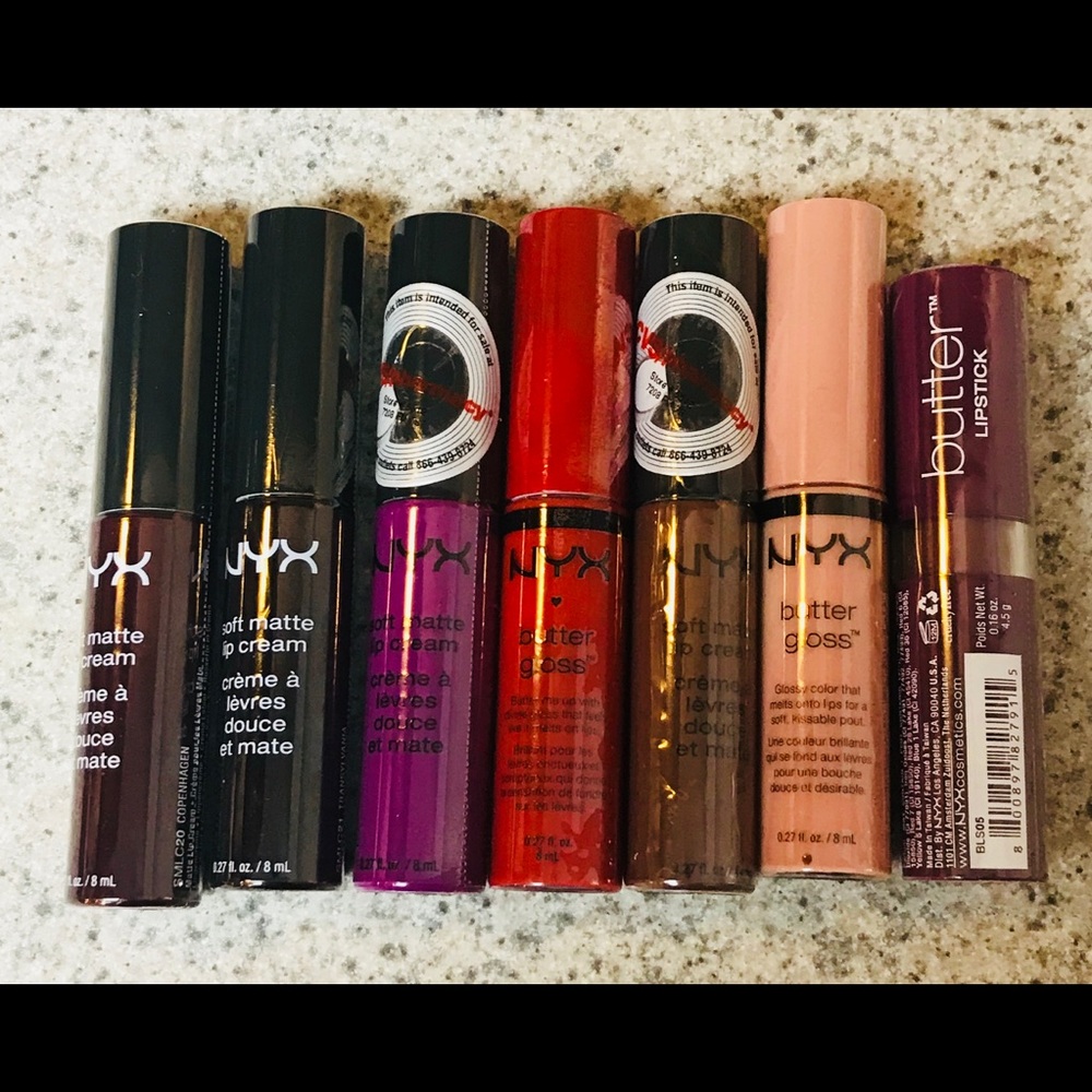 7 Bundle NYX Lip Cream/ LipStick