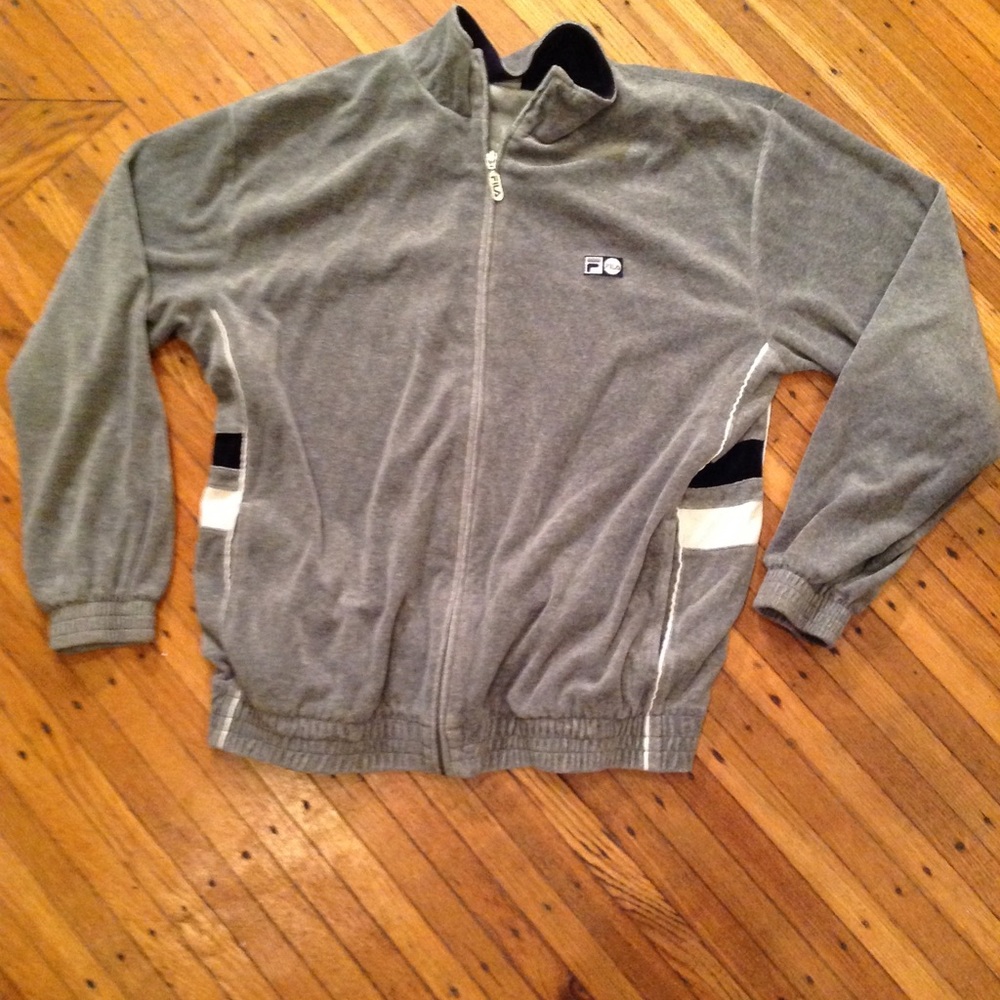 Vintage FILA velour flag jacket zip up style