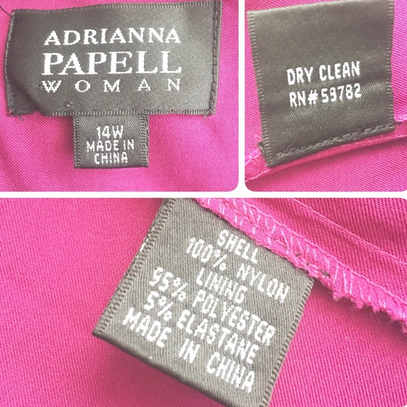 [PRE-OWNED] ADRIANNA PAPELL Woman Lace Dress, Pink, Plus Size 14W - Picture 6 of 7