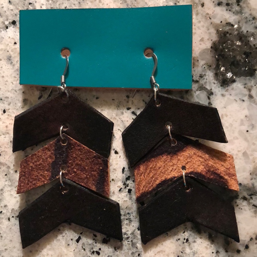 100% Handmade Leather Earrings ❤️❤️