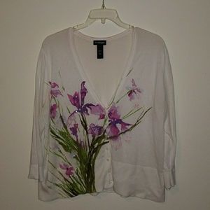 Lane Bryant Floral Cardigan