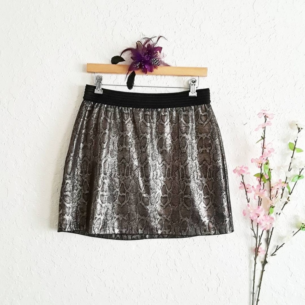 MNG by Mango snake print mini skirt