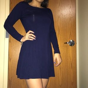 Longsleeve Navy Dress