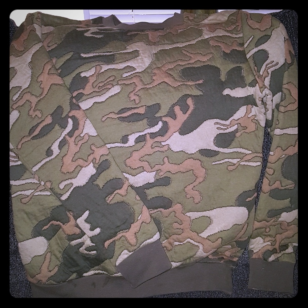Mens Zara Camoflouge Sweatshirt