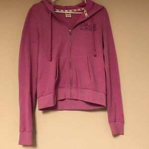 PINK full zip hoodie