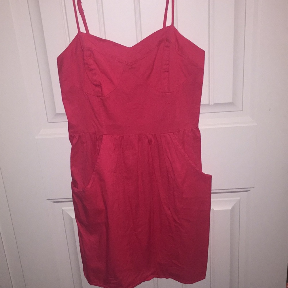 Pink Spaghetti Strap Dress