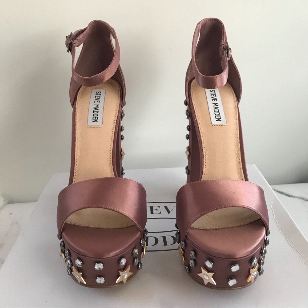 💗 NEW Steve Madden Dusty Rose Platform Sandals 💗
