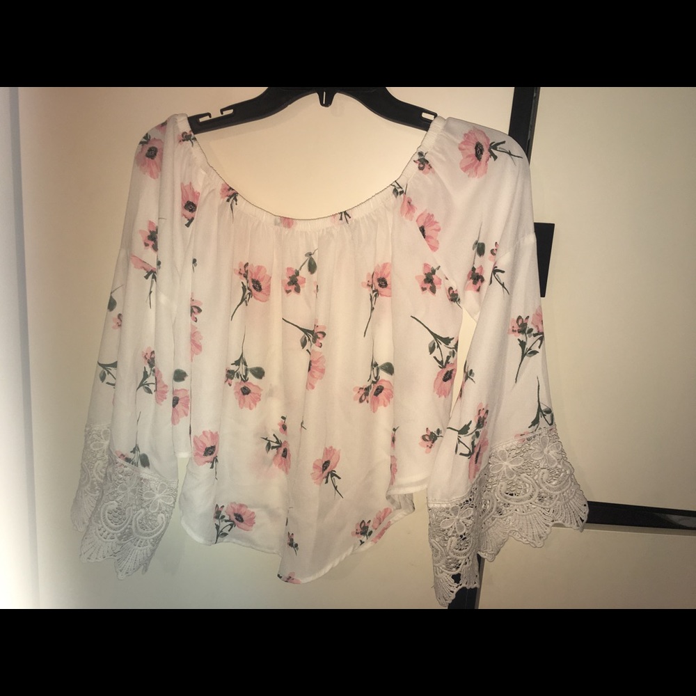 floral off the shoulder blouse