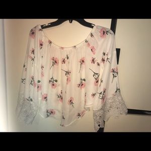 floral off the shoulder blouse