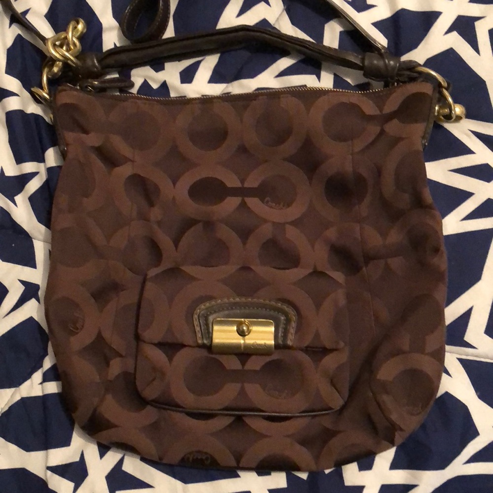 Chocolate brown Coach bag