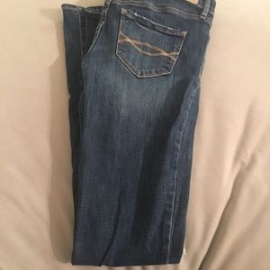 Abercrombie and Fitch distressed boot cut jeans