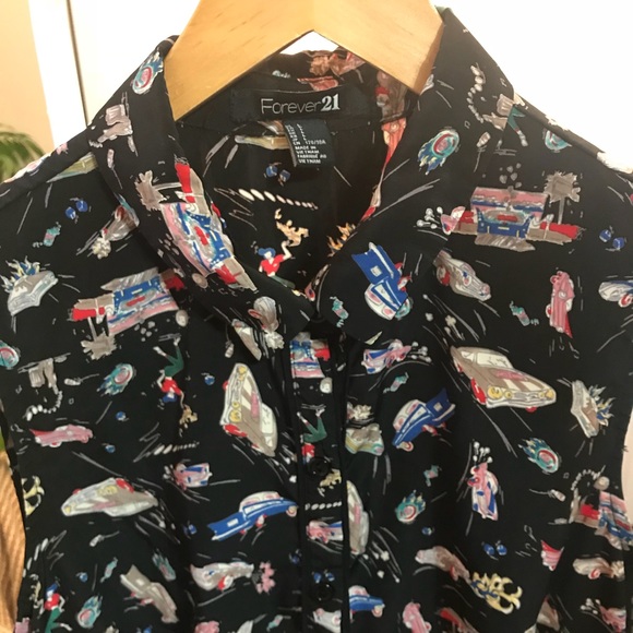 Sleeveless button up dress with collar - Picture 2 of 3