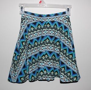 Tribal Print Mini Skirt