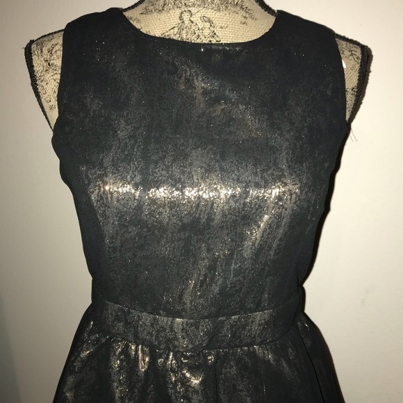 Forever 21 black Gold Party Dress S Small - Picture 2 of 4