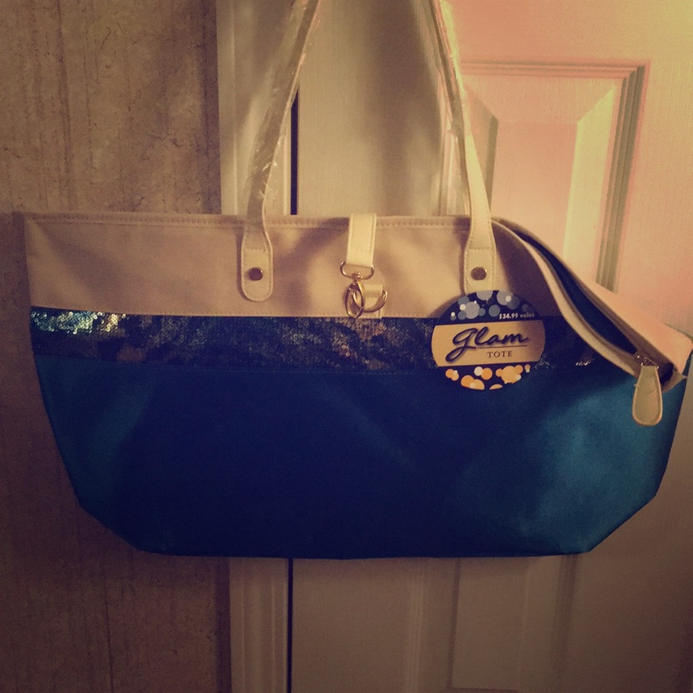 Aqua Glam Tote