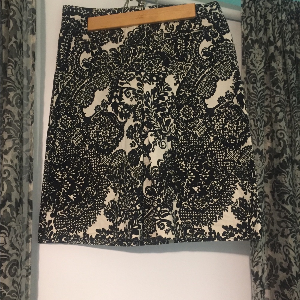 Black and White midi skirt