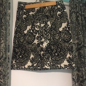 Black and White midi skirt