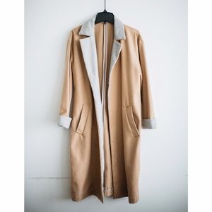 Missguided camel-grey coat