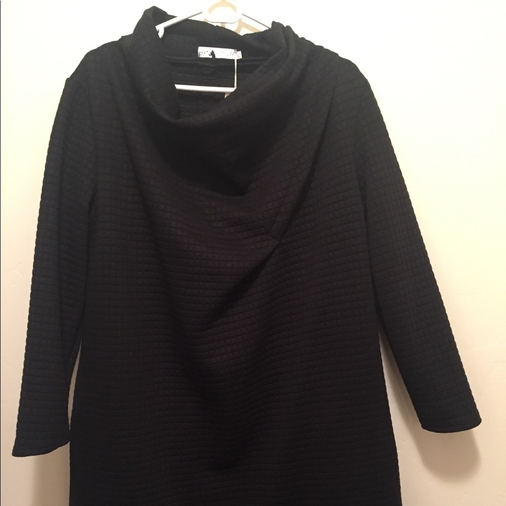Quilted Black Dress