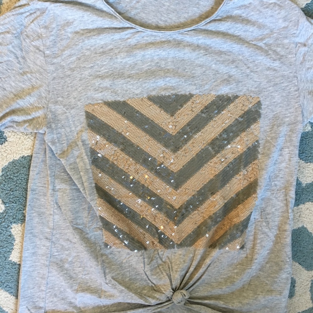 JCrew Sequin Short Sleeve tee