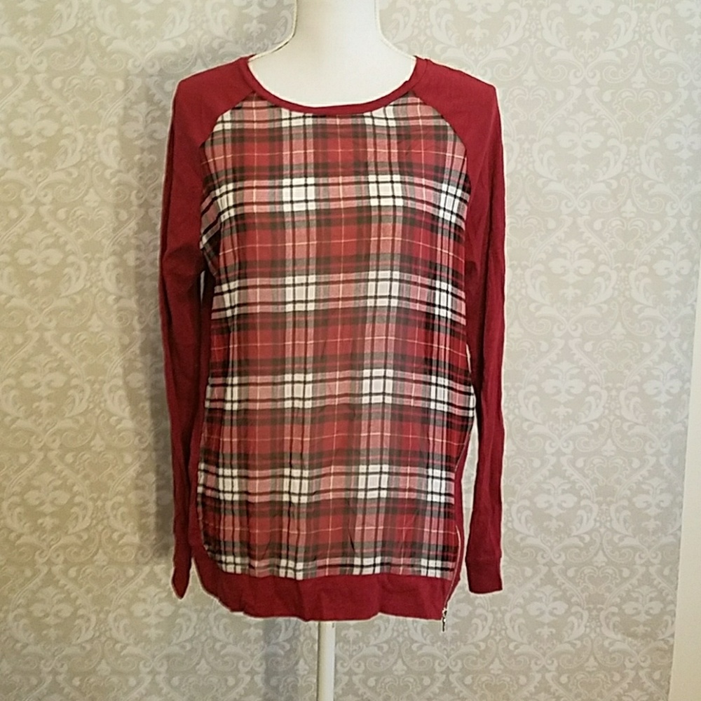 NWT! {Two by Vince Camuto} -Size S- Plaid Shirt - Picture 1 of 6