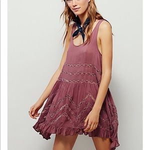 Free People Voile and Lace Trapeze Slip