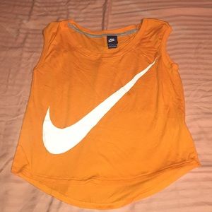 Orange Nike crop top size M