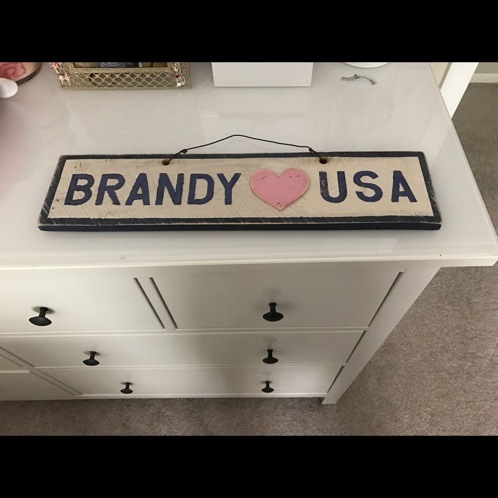 Brandy Melville Wood Wall Sign