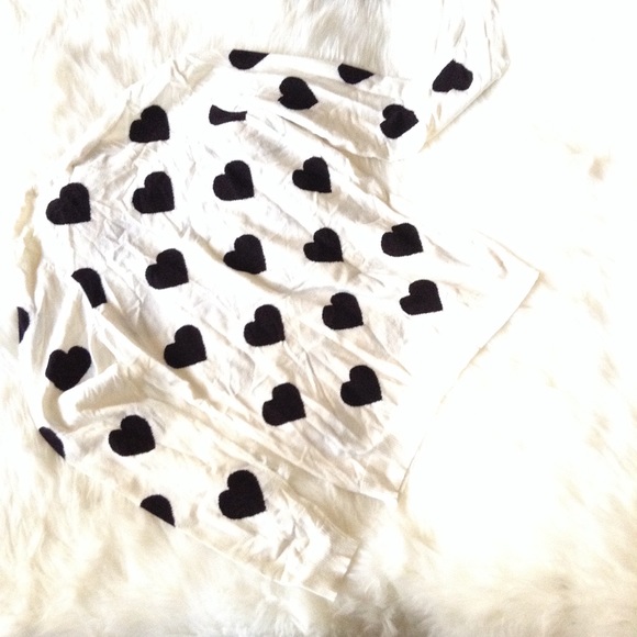 INC Sweater with Hearts Medium - Picture 6 of 8