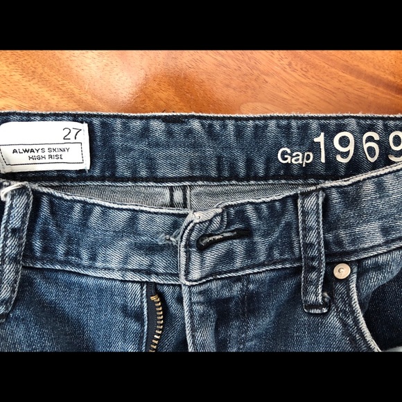 Gap 1969 Always Skinny High Rise Ripped Jeans - Picture 5 of 7