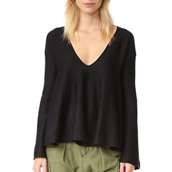 Free People Sweaters - Free People Sundae Pullover Black Swing Sweater M