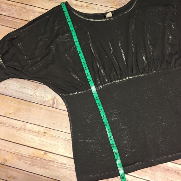 Empire Waist Gray/Silver Top EUC - Picture 4 of 8