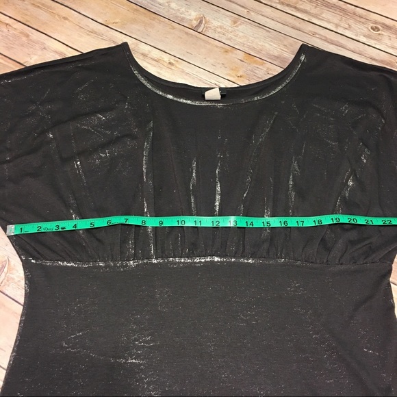 Empire Waist Gray/Silver Top EUC - Picture 5 of 8