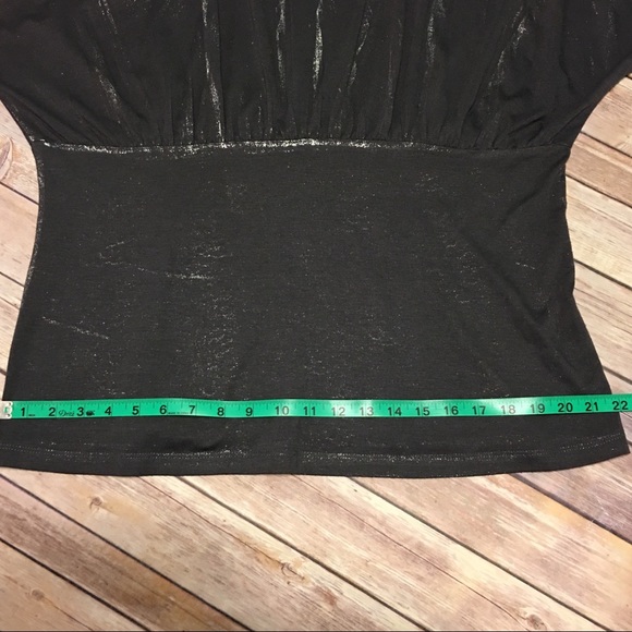 Empire Waist Gray/Silver Top EUC - Picture 6 of 8