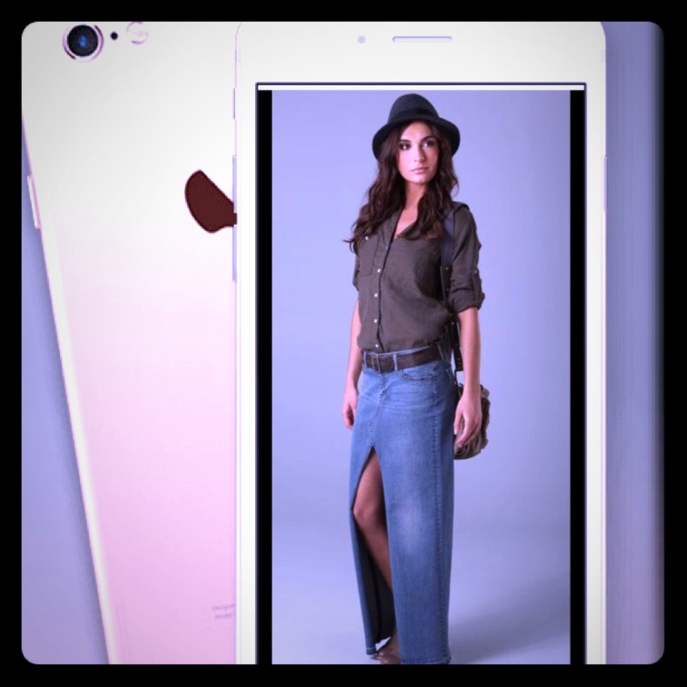 Genetic Denim Chloe Dark Haze Maxi Skirt Sz 25