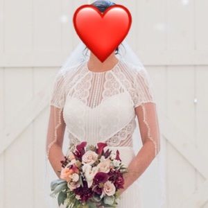 Sara Gabriel Bridal Veil w Crystals