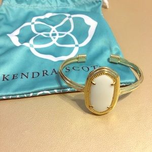 Kendra Scott White and Gold Cuff Bracelet