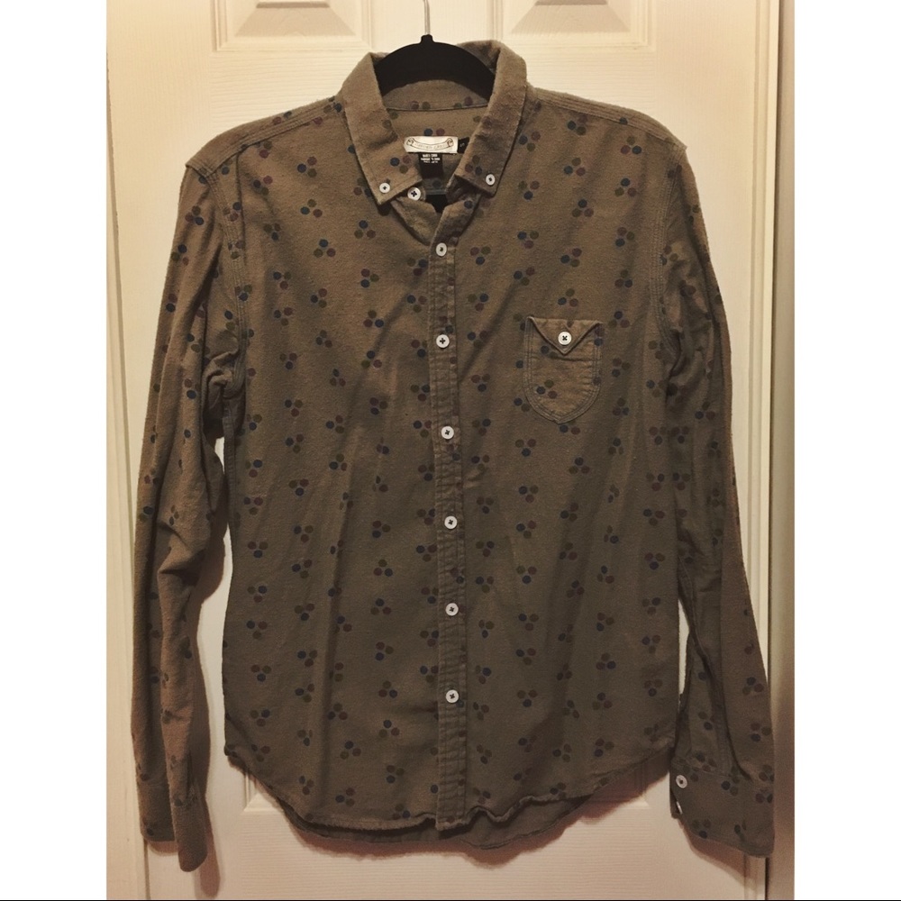 Oxford Lads Gray Button-Down with Circle Pattern