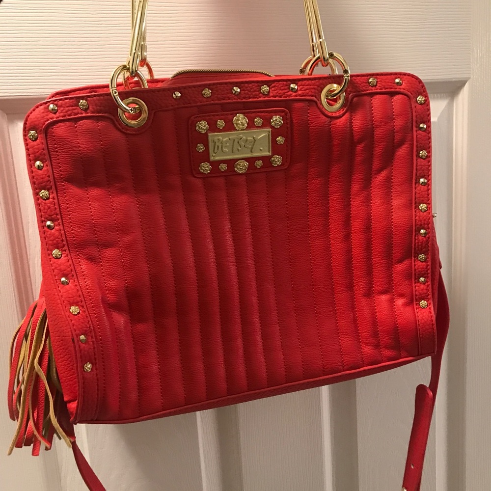Unused Betsey Johnson Red Handbag - vintage