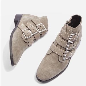 Topshop Krown studded booties Beige 9M