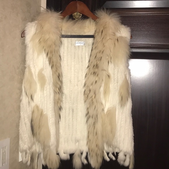 Cream colored fur vest - Picture 1 of 2